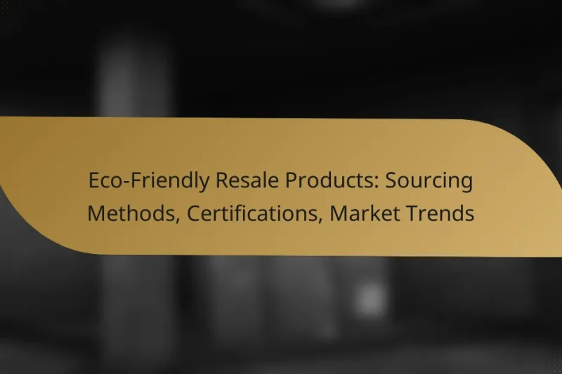 Eco-Friendly Resale Products: Sourcing Methods, Certifications, Market Trends