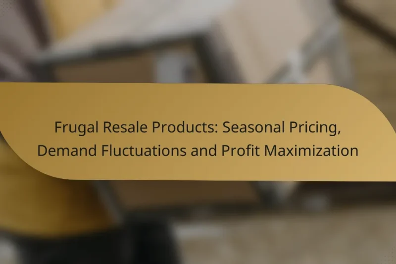 Frugal Resale Products: Seasonal Pricing, Demand Fluctuations and Profit Maximization