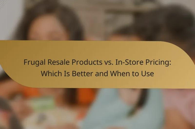 Frugal Resale Products vs. In-Store Pricing: Which Is Better and When to Use