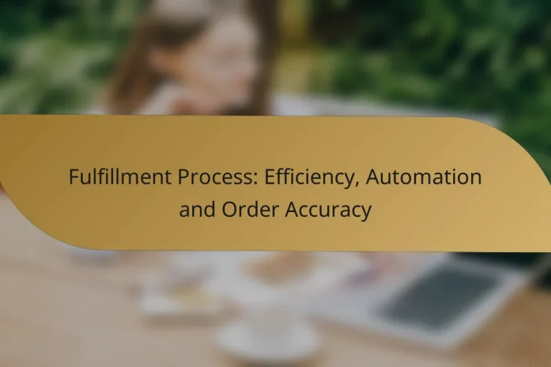 Fulfillment Process: Efficiency, Automation and Order Accuracy